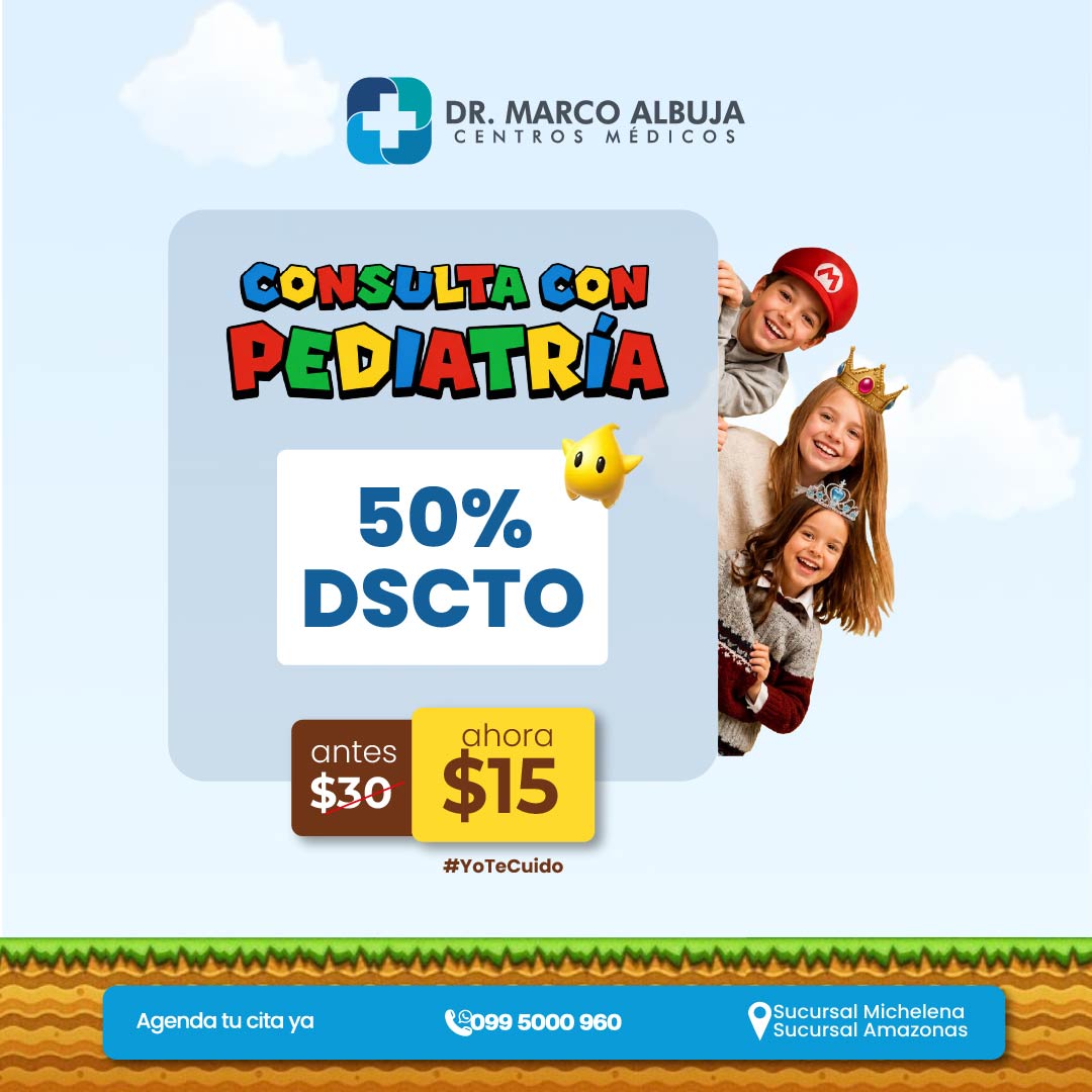 CONSULTA CON PEDIATRÍA 50% DSCTO